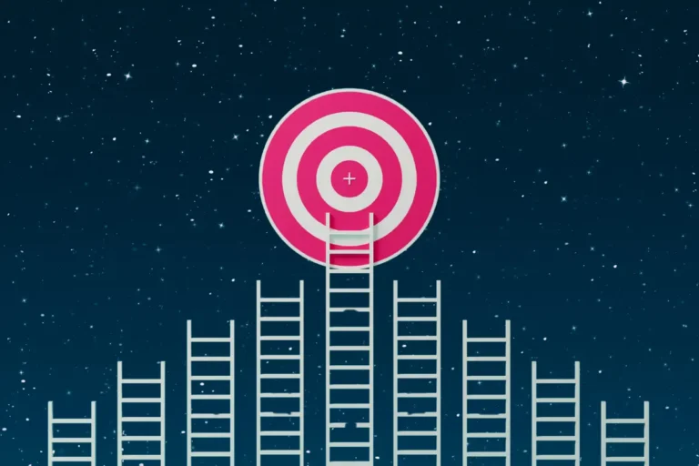 ladders leading to a target in the sky - how to conclude a blog post