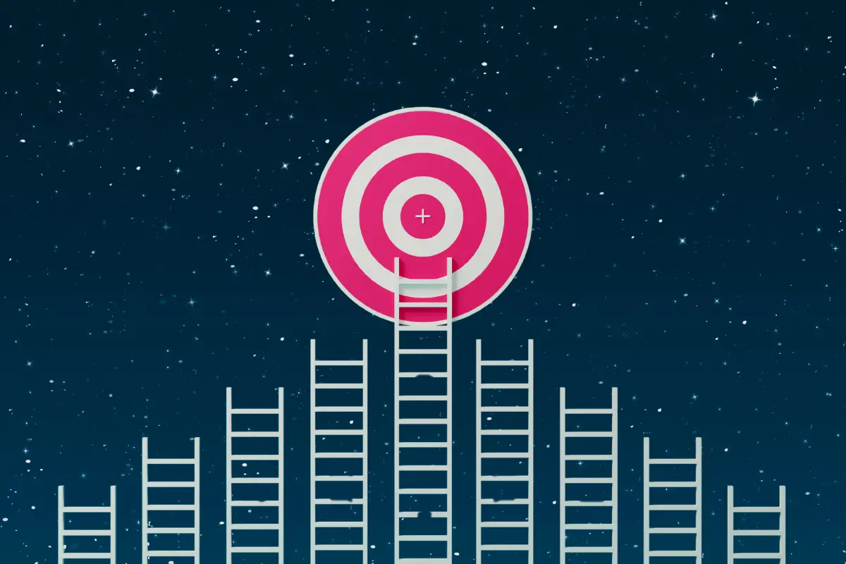 ladders leading to a target in the sky - how to conclude a blog post